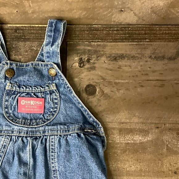 Vintage OshKosh B’gosh Girls Overalls Size 6/9 Months - Picture 3 of 10